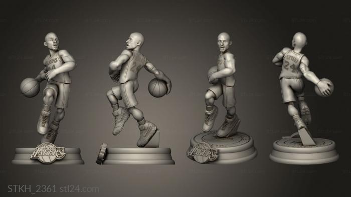 Статуэтки люди (Брайант Коби из НБА, STKH_2361) 3D модель для ЧПУ станка