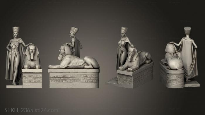 Figurines of people (Nefertiti, STKH_2365) 3D models for cnc