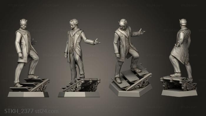 Figurines of people (Neon Warrior Ras Dark, STKH_2377) 3D models for cnc