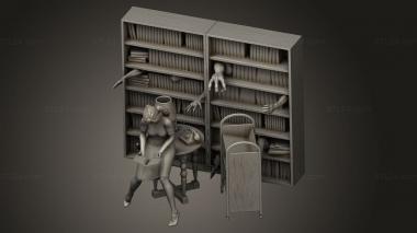 Figurines of people (Night in the library DOWN, STKH_2382) 3D models for cnc