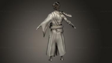 Figurines of people (oni samurai, STKH_2435) 3D models for cnc