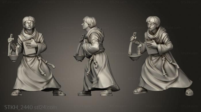 Figurines of people (Orc Candlemaker Monk Adso, STKH_2440) 3D models for cnc