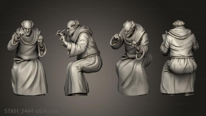 Figurines of people (Orc Candlemaker Monk Writing, STKH_2444) 3D models for cnc