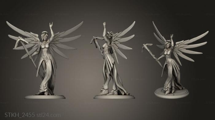 Figurines of people (Overwatch Mercy character, STKH_2455) 3D models for cnc