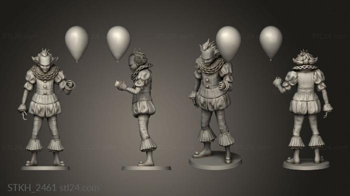 Figurines of people (Pennywise, STKH_2461) 3D models for cnc