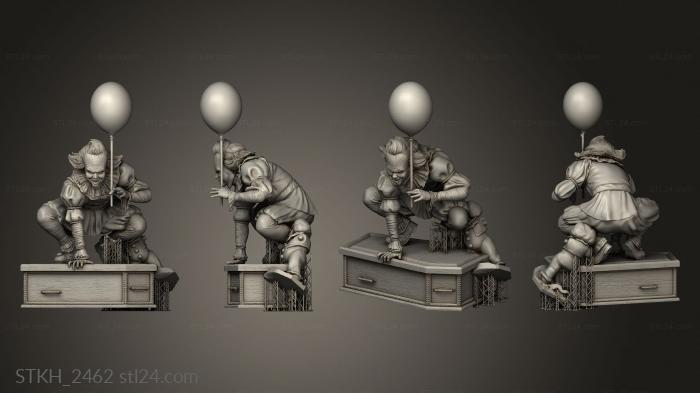 Figurines of people (Pennywise, STKH_2462) 3D models for cnc