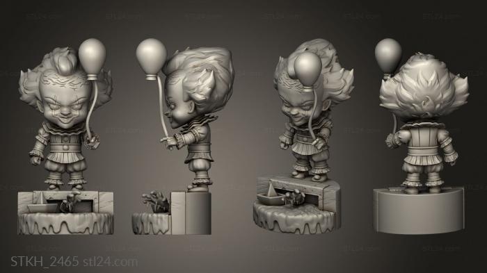 Figurines of people (Pennywise Chibi, STKH_2465) 3D models for cnc