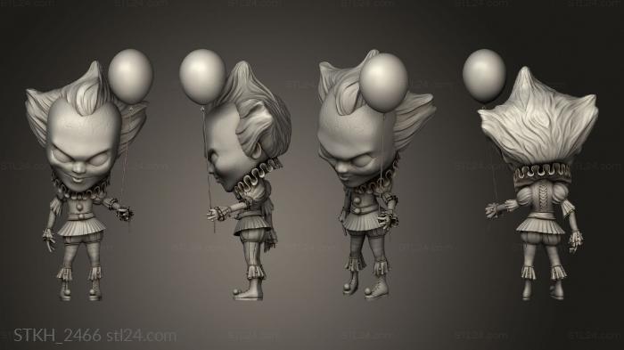 Figurines of people (Pennywise Chibi, STKH_2466) 3D models for cnc