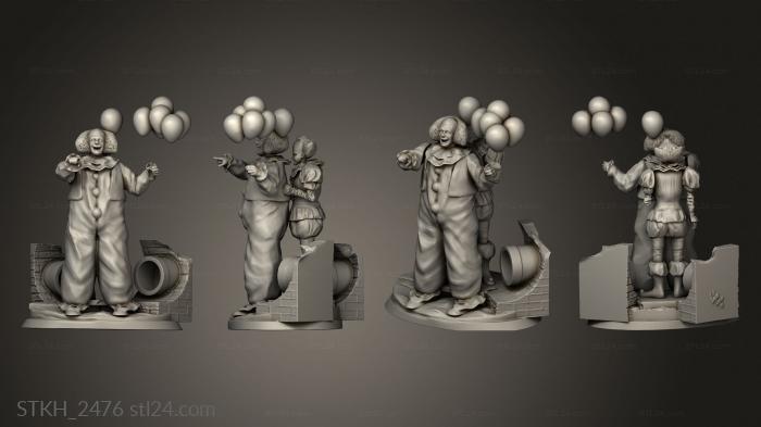 Figurines of people (Pennywise PEN, STKH_2476) 3D models for cnc