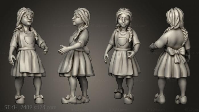 Figurines of people (Pied Piper With Childrens Girl, STKH_2489) 3D models for cnc