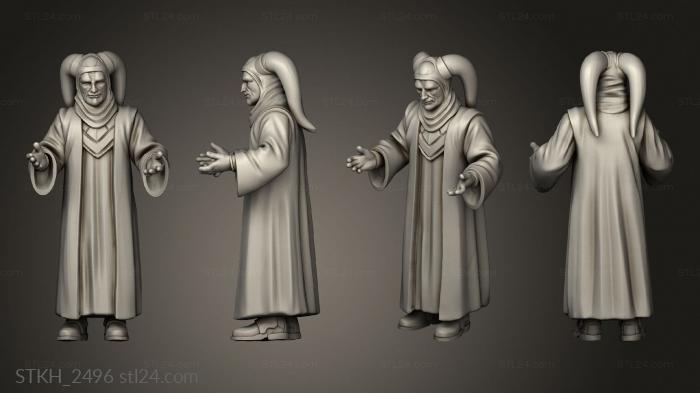 Figurines of people (Pilgrims pilgrim, STKH_2496) 3D models for cnc