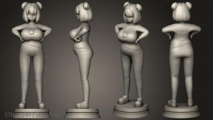 Статуэтки люди (Розовая Пантера Гонит Русалку, STKH_2497) 3D модель для ЧПУ станка
