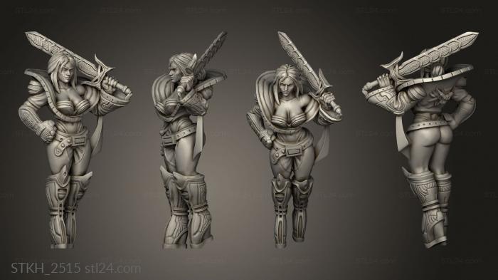 Figurines of people (PM CYBER OPERATE ILLENIUM, STKH_2515) 3D models for cnc