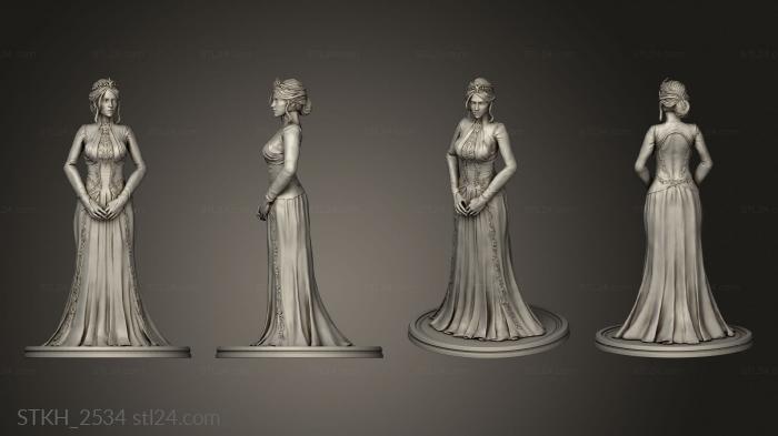 Статуэтки люди (Принцесса, STKH_2534) 3D модель для ЧПУ станка