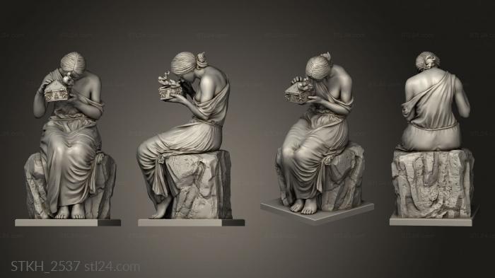 Figurines of people (psyche opening the golden box, STKH_2537) 3D models for cnc