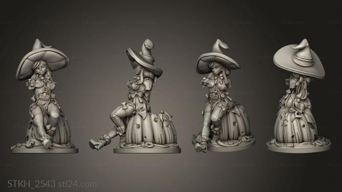 Figurines of people (Pumpkin Witch vka Mavka center, STKH_2543) 3D models for cnc