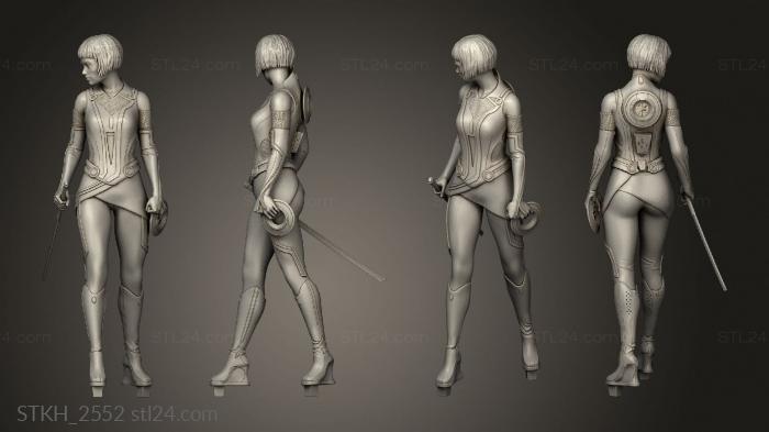 Figurines of people (Quorra Tron Alliance BACK DESK, STKH_2552) 3D models for cnc