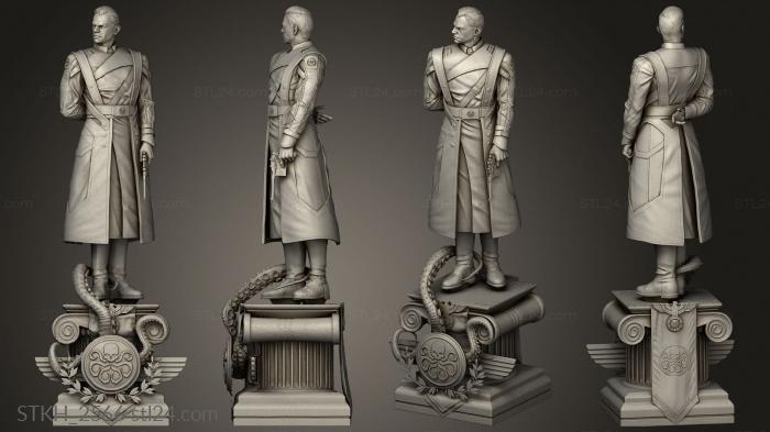 Статуэтки люди (Статуя Красного Черепа и Хьюго, STKH_2566) 3D модель для ЧПУ станка