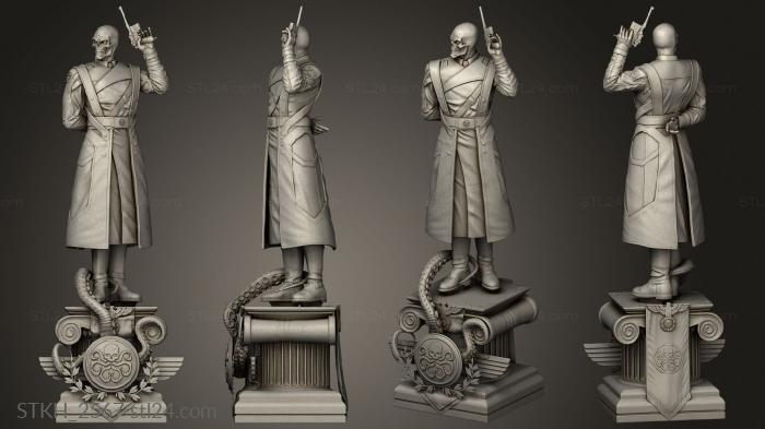 Статуэтки люди (Статуя Красного Черепа и Хьюго, STKH_2567) 3D модель для ЧПУ станка