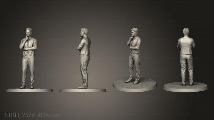 Статуэтки люди (Репортер arkham horror, STKH_2576) 3D модель для ЧПУ станка