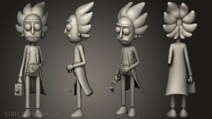 Figurines of people (rick sanchez and morty, STKH_2591) 3D models for cnc