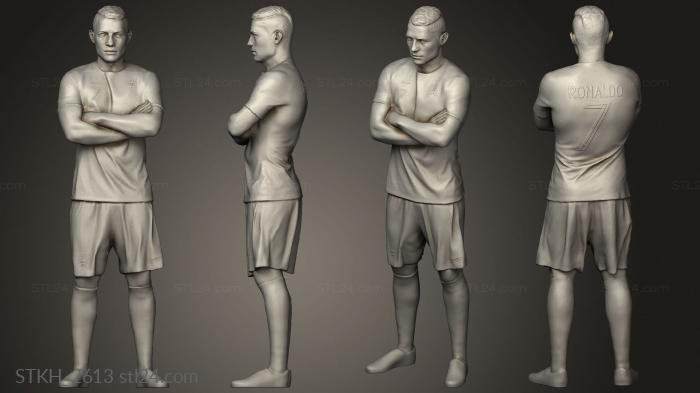 Figurines of people (ronaldo, STKH_2613) 3D models for cnc