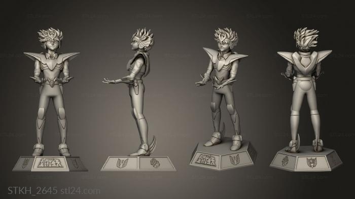 Figurines of people (Saint SEIYA Pegasus Phone and Joystick Holder, STKH_2645) 3D models for cnc
