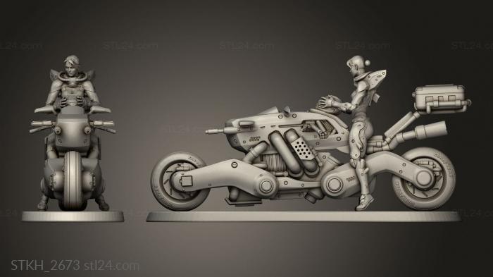 Figurines of people (Sci Fi Rider, STKH_2673) 3D models for cnc