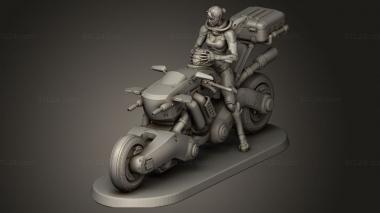 Figurines of people (Sci Fi Rider, STKH_2673) 3D models for cnc