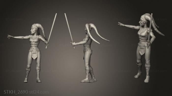 Figurines of people (Seb Alien Blue Mistress, STKH_2690) 3D models for cnc