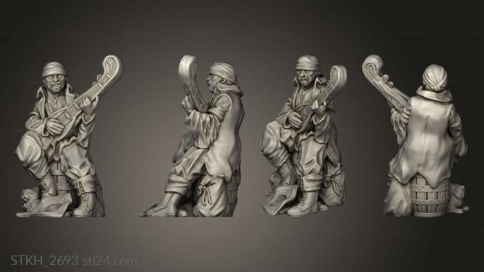 Figurines of people (Bard, STKH_2693) 3D models for cnc