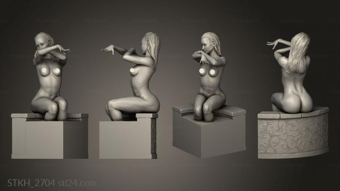 Figurines of people (Senua nsfw water, STKH_2704) 3D models for cnc