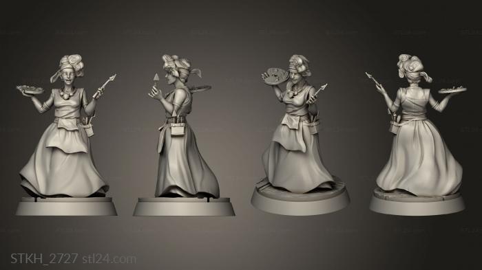 Figurines of people (Merchant Painter Female, STKH_2727) 3D models for cnc