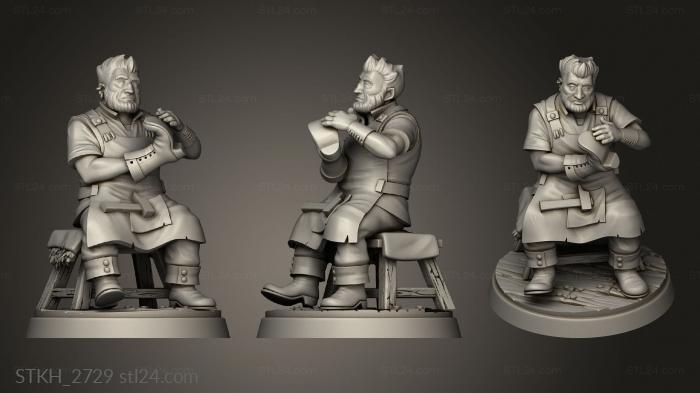 Figurines of people (Merchant Shoemaker Male, STKH_2729) 3D models for cnc