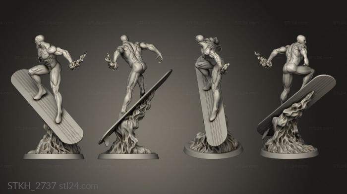 Figurines of people (Silver Surfer and silver surfer, STKH_2737) 3D models for cnc