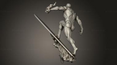 Figurines of people (Silver Surfer the arrival action pose, STKH_2741) 3D models for cnc