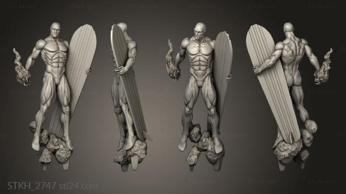 Figurines of people (Silver Surfer the arrival standing, STKH_2747) 3D models for cnc