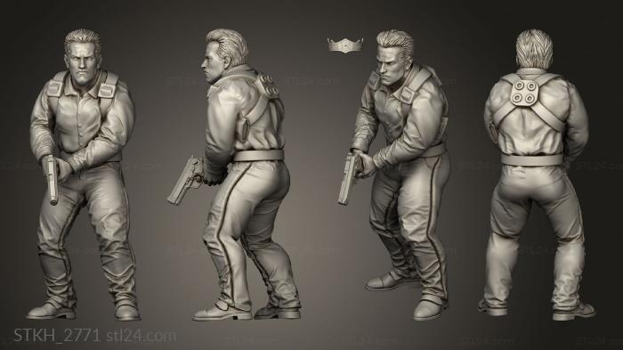 Figurines of people (POLICE OFFICER CAPTAIN DONALD MACDONUT, STKH_2771) 3D models for cnc