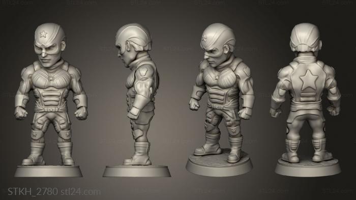 Статуэтки люди (Мальчик-солдат, STKH_2780) 3D модель для ЧПУ станка