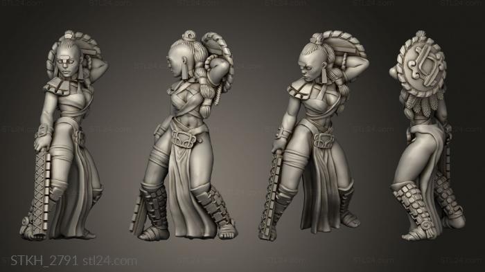Figurines of people (Spell Blades Amazons Amazon Warriors Warrior, STKH_2791) 3D models for cnc
