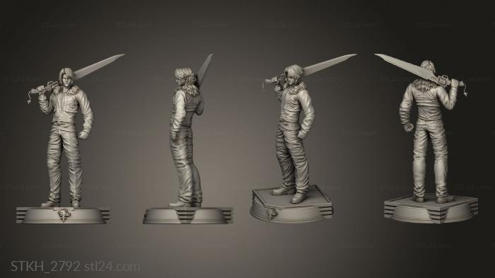 Figurines of people (Squall Leonhart From Fantasy VIII Classic, STKH_2792) 3D models for cnc