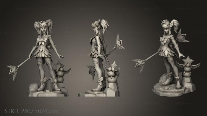 Figurines of people (Star Guardian Lux back ribbon, STKH_2807) 3D models for cnc