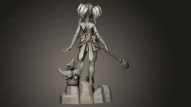 Figurines of people (Star Guardian Lux back ribbon, STKH_2807) 3D models for cnc