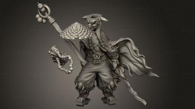 Figurines of people (The Elves Inneath Elf Demon Hunter bastone, STKH_2871) 3D models for cnc