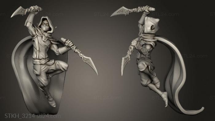 Figurines of people (Wood Elves Garrison Regiment v Male Dagger, STKH_3214) 3D models for cnc