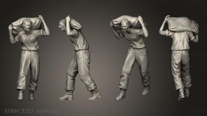 Figurines of people (Workers, STKH_3227) 3D models for cnc