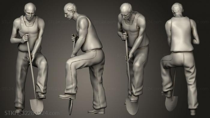 Figurines of people (Workers, STKH_3228) 3D models for cnc