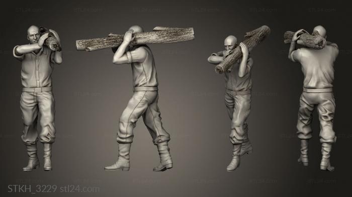 Figurines of people (Workers, STKH_3229) 3D models for cnc