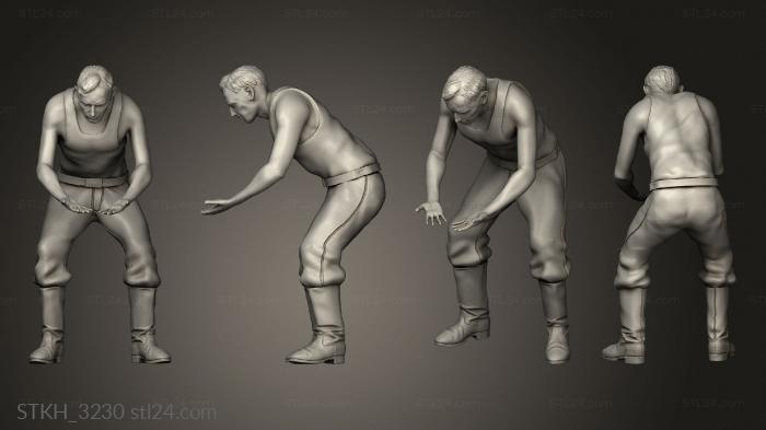 Figurines of people (Workers, STKH_3230) 3D models for cnc