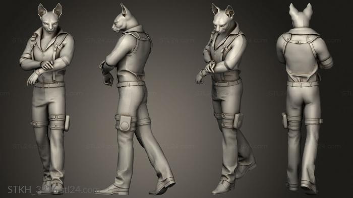 Figurines of people (Yakuza Cat, STKH_3236) 3D models for cnc